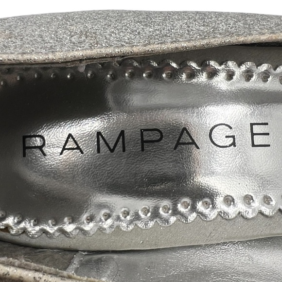 Rampage Silver Sparkle Griselda Platform Stiletto Heels Size 8 1/2 Women’s - Picture 2 of 9